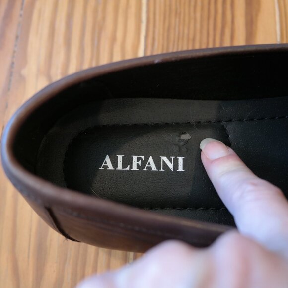 ALFANI Men's Declan Leather Tassel Loafers, Brown Size 8M - Picture 8 of 12